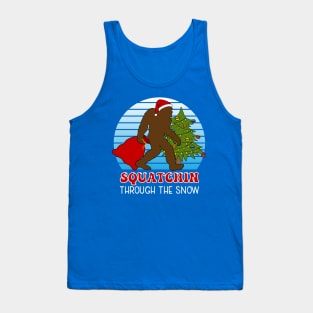 Funny Christmas Santa Bigfoot Tank Top